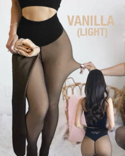 Snatched One-Seam Sheer Fleece Leggings